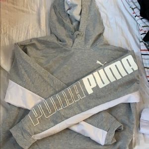 Cropped puma hoodie